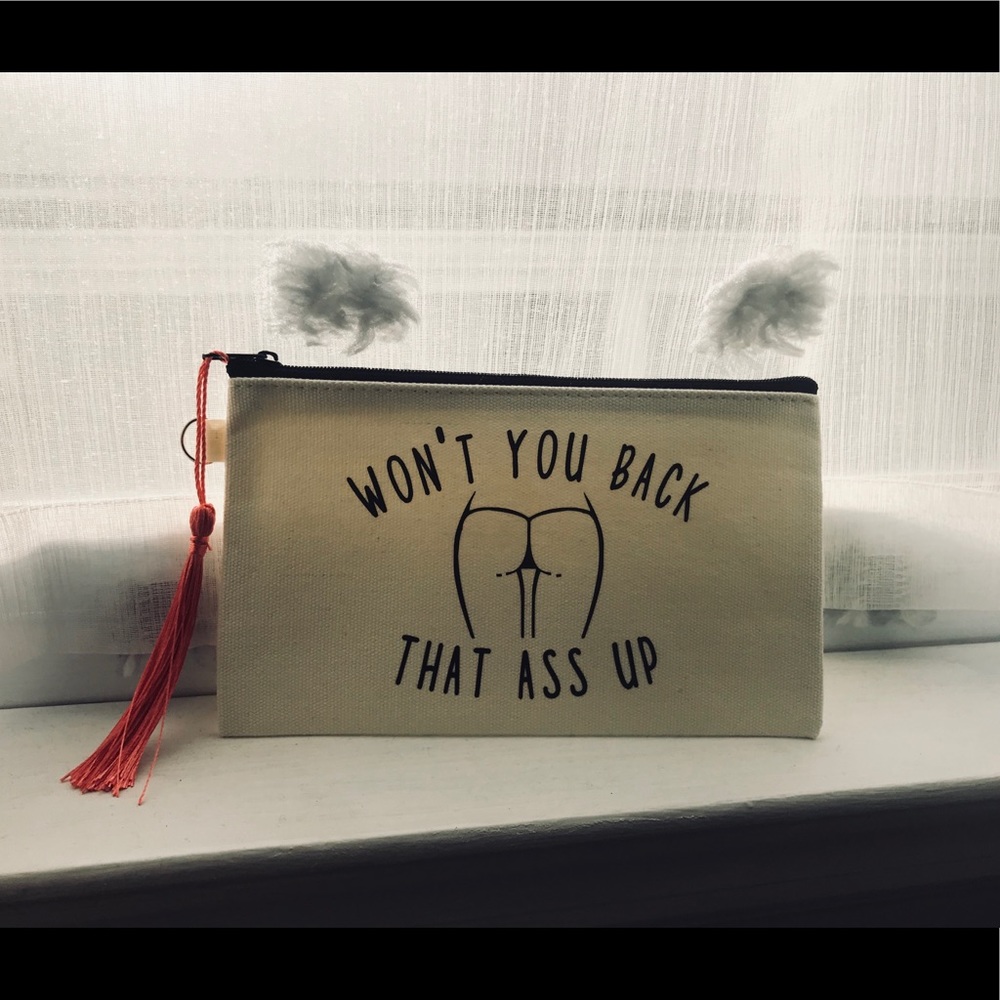 SALE • 90s rap Back that ass up makeup bag/clutch